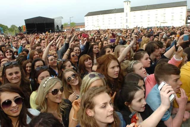 2013: Crowds gathered at Ebrington for One Big Weekend.
