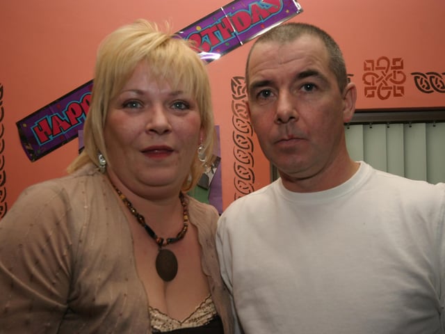 Matilda pictured with her husband Paul on the occasion of her 40th birthday. 0013/JML