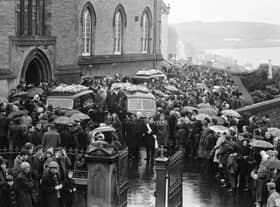 The funerals of victims of the Annie's Bar massacre in Derry in December 1972.