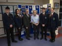 INTERNATIONAL HOLOCAUST MEMORIAL DAY. . . . . .Special guest speaker to mark International Holocaust Memorial Day at Oakgrove Integrated College on Friday last, Steve Wessler, Human Rights Educator pictured with Mr. John Harkin, Acting Principal and students, from left, Jay Burke, Head Boy, Chelsea Hamilton, Deputy Head Girl, Matthew Harrigan, Deputy Head Boy and Tia Kincaid, Head Girl. (Photos: Jim McCafferty Photography)