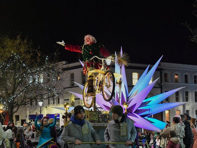 The Derry Magical Christmas procession makes its way around the city centre on Friday evening. Photo: George Sweeney