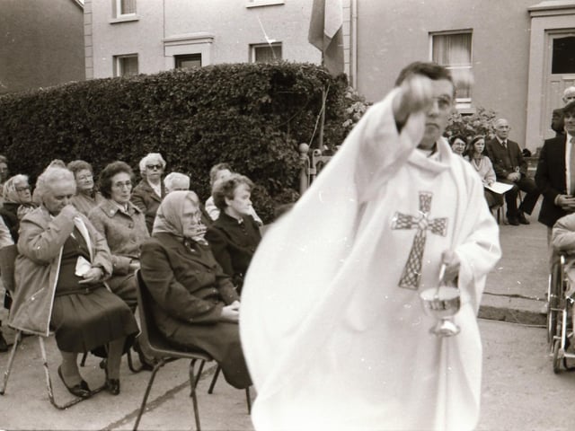 Open air Mass at St Eunan's Terrace.