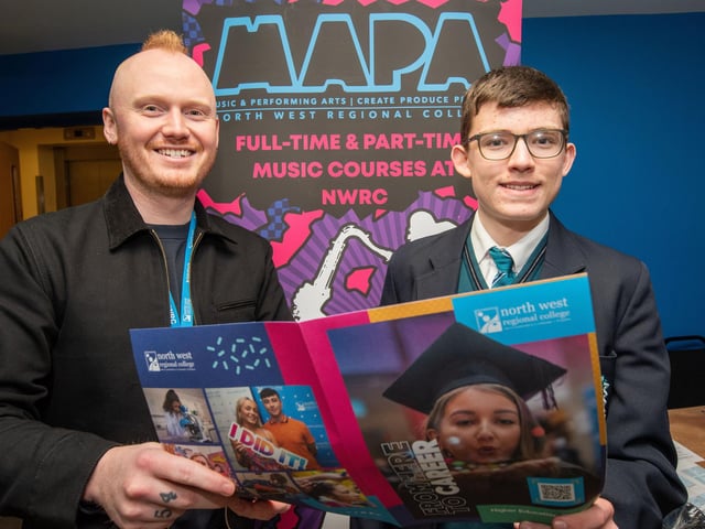 St Patrick's and St Brigid's College Student Aidan Healy finds out more about Music and Performing Arts courses at NWRC's Open Day.