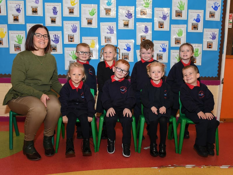 Mrs McKinney’s P1 composite class at St Oliver Plunkett Primary School.