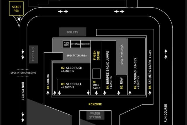 A plan of the course at Ebrington.