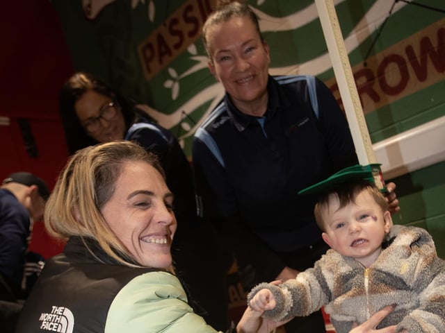 Toddler Lochlainn gets his height measured at Tuesday's event under the guidance of mum Keisha. (Photos: Jim McCafferty Photography)