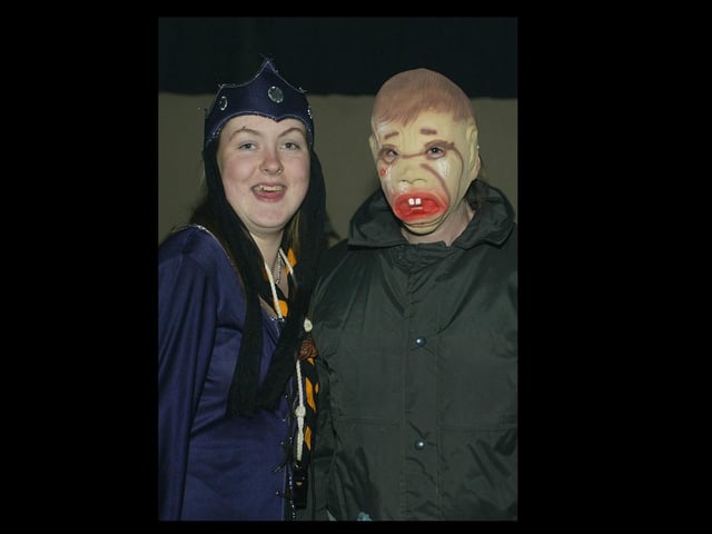 Young people boogying at a Halloween Disco in 2003