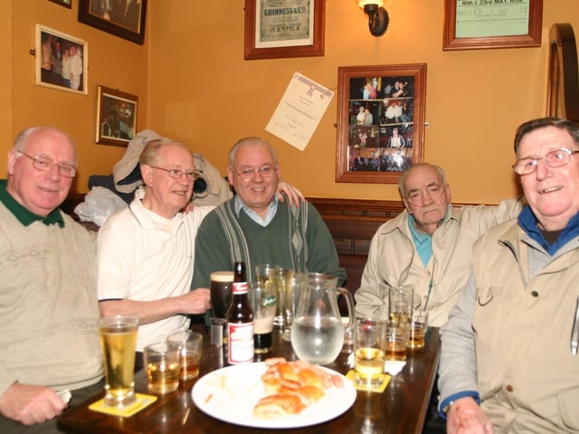 Punters enjoying some food and pints in The Beechtree Bar back in November 2004.