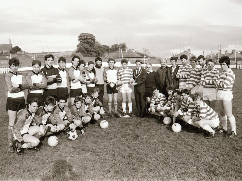 Tristar V Home Farm at Brandywell and cheque presentation from Derry City.