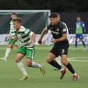 Josh Daniels (left) in action for Welsh side The New Saints. Picture by Brian Jones TNS club photographer