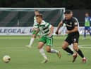 Josh Daniels (left) in action for Welsh side The New Saints. Picture by Brian Jones TNS club photographer