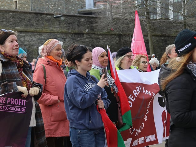 International Women’s Day march at Guidhall Square. (Photo - Deirdre Heaney, nwpresspics)