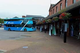 The bus depot on Foyle Street.