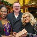 The Mayor Councillor Lilian Seenoi-Barr has hosted a reception for Lorretta Bradley, pictured with her husband James,  who is retiring from Sacred Heart PS. Loretta was accompanied by family, friends and colleagues in the Mayor’s Parlour in the Guildhall. Picture Martin McKeown.
