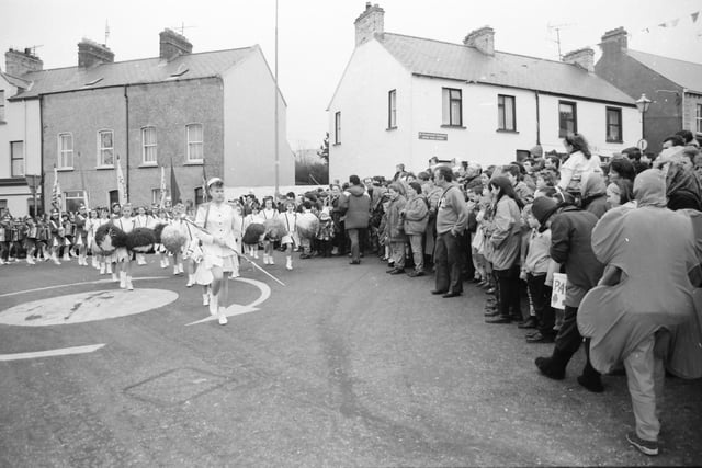 A packed west end at the 1993 Buncrana St. Patrick's Day parade.