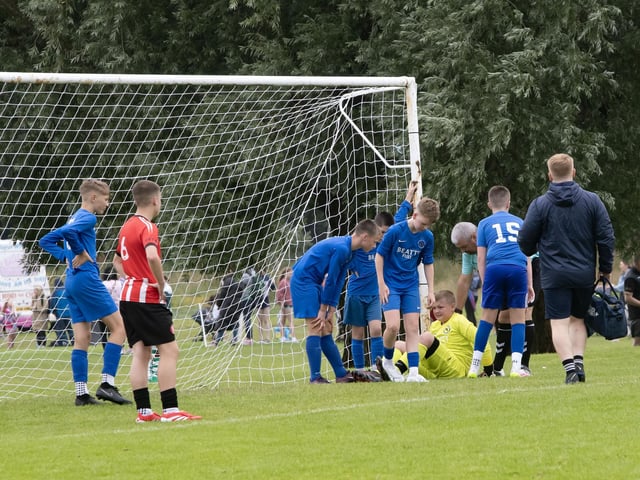 Action from Wednesday's Foyle Cup u-13 group game between Tristar and Ballinamallard, at Central, Templemore. (Photos: Jim McCafferty Photography)
