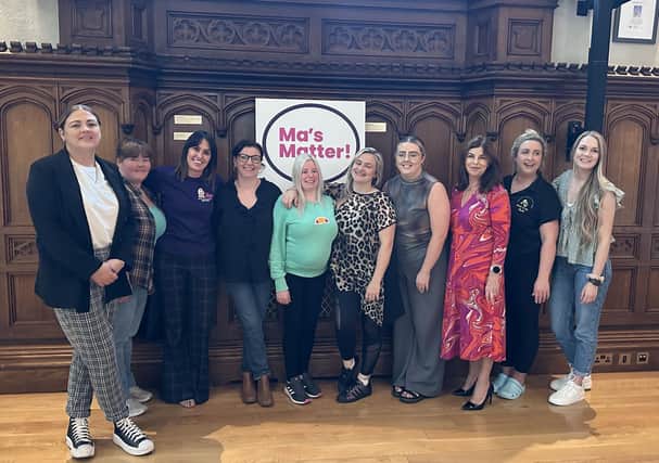 An event was held at the Guildhall in Derry to celebrate the completion of the Mas Project, a unique three-year project that provided a lifeline for mothers struggling to find support due to shortfalls in maternity and perinatal services in Northern Ireland. Pictured here are some of the women who attended the event.