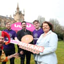 Pictured at the launch were: Lukey Luke,( In Your Space Circus), Dónall Hegarty (UUSU Vice President Magee). Colm O’Donnell, (Creative Director, Stendhal Festival), Reece Armstrong (UUSU VP Sports &amp; Wellbeing) , Colr. Patricia Logue (Mayor of Derry City and Strabane District Council)