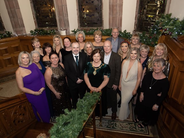 Mayor of Derry City and Strabane District, Councillor Patricia Logue, hosted a sparkling Christmas Charity Ball on Friday evening in the Guildhall. The event was held in aid of the Mayor’s chosen charities, the Foyle Hospice and the Ryan McBride Foundation, and she extended her thanks to all who attended and donated to the two causes.