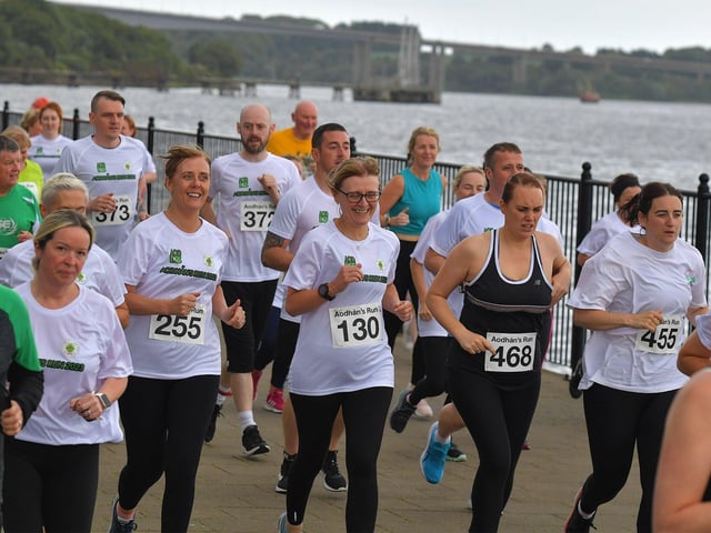 Participants in the 2023 Aodhan’s 5k race, run, walk on Thursday evening last. Photo: George Sweeney. DER2326GS – 58