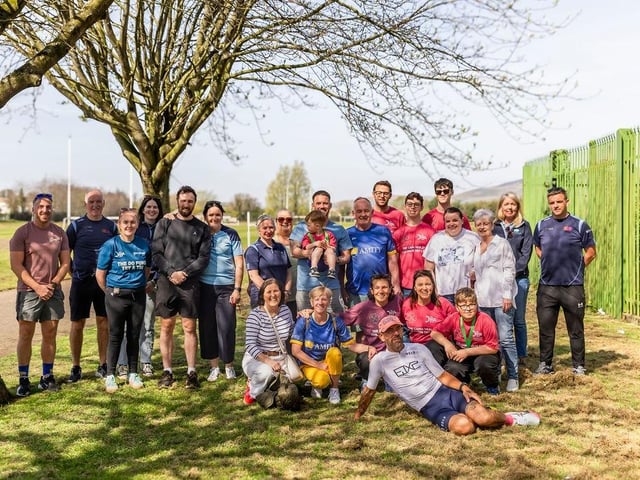 Enjoying the weather at the biggest-ever Caina Healey Children's Try-a-Tri, a special event organised by the Bogside and Brandywell Health Forum in partnership with the Danny Quigley Fund.