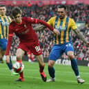 Conor Bradley of Liverpool pictured playing against Shrewsbury Town in the FA Cup Third Round will be guest of honour at the official press launch for the O'Neills Foyle Cup tournament.