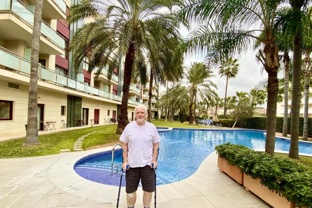 Bernard during his recovery in Spain.