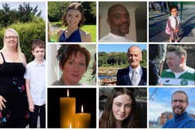 The ten victims of the Creeslough disaster. On left, Catherine O'Donnell (39) and her son James Monaghan (13). Top row, from left, Jessica Gallagher (24), Robert Garwe (50) and his daughter Shauna Flanagan Garwe (5). Middle row, Martina Martin (49), Hugh Kelly (59) and Martin McGill (49). Bottom row, Leona Harper (14) and James O'Flaherty (48).