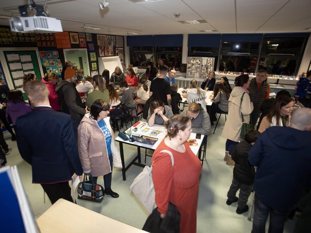 A very busy and popular art department at the Oakgrove Open Day on Tuesday.