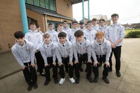 Year 14 students  at their Leavers Mass on Thursday at St. Joseph's Boys School.  (Photos: Jim McCafferty Photography)