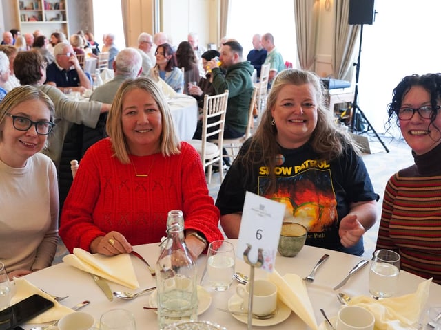Féile’s ‘Lunch with a Laugh’ at the Bishop’s Gate Hotel was a huge success with Belfast comic Paddy ‘The Dagger’ McDonnell, leaving everyone in stitches.