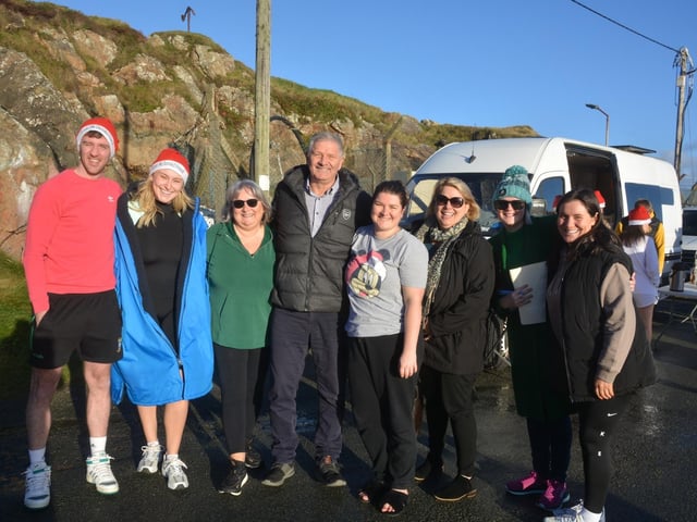 Malin Head St Stephen's Day Swim in aid of Malin Head Community Association Ltd and Ronald McDonald House. Pictures: Malin Head Community on Facebook:Malin Head St Stephen's Day Swim