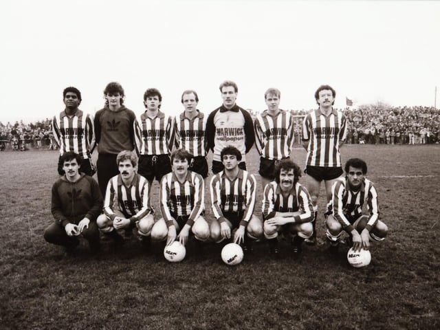 Derry City F.C. players back in December 1985.