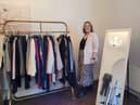Sarah Quinn, Programme Manager for Dress for Success NI in their 'boutique' in Foyle Women's Aid.
