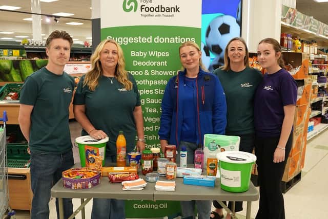Foyle Network Foundation has thanked shoppers at Tesco after more than 1,230kg of food was collected during a recent food drive at the Lisnagelvin and Quayside stores.