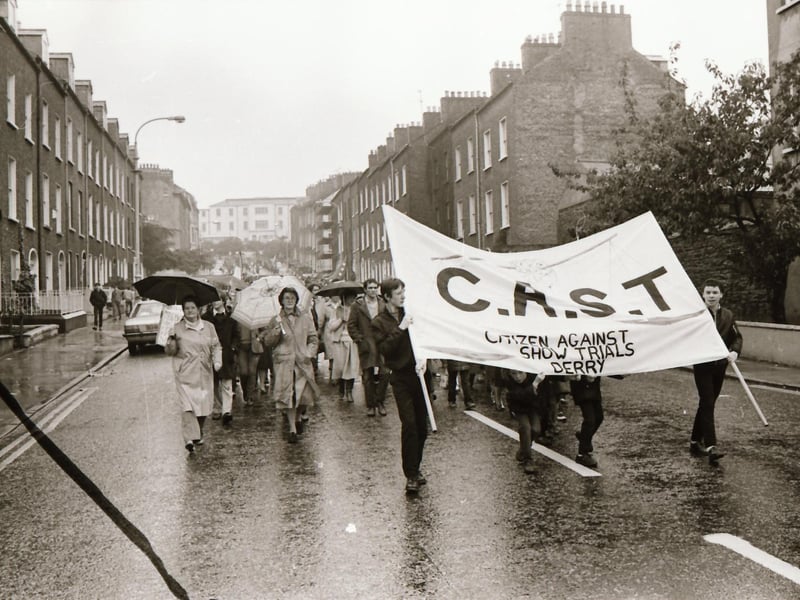 A Citizens Against Show Trials and Informers march and rally in Derry.