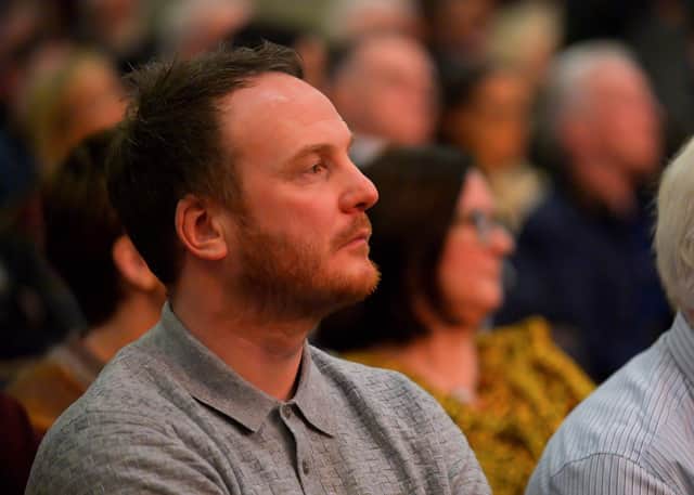 Fiachra McGuinness pictured at the Annual Bloody Sunday Lecture, delivered by Sinn Fein President Mary Lou McDonald, in the Guildhall on Friday evening. Photo: George Sweeney. DER2305GS – 135
