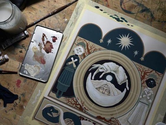 Marianna Bruno’s Walking by the Ancestors: Illustrations inspired by Swan’s collection