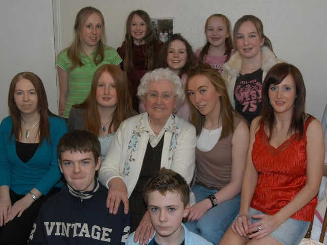 Greta McLoone's 80th birthday with family.
