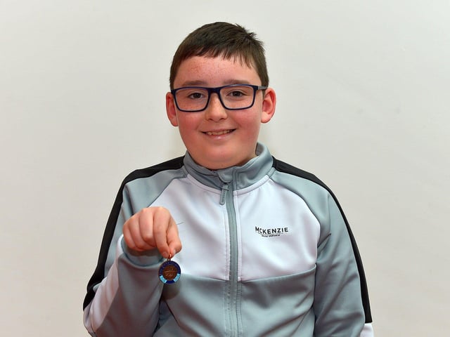 Oisin Meenan was awarded 3rd place 10-12 years Solo Drama at the Feis Dhoire Cholmcille on Tuesday at the Millennium Forum. Photo: George Sweeney. DER2315GS – 149