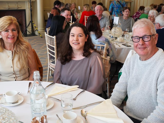 Féile’s ‘Lunch with a Laugh’ at the Bishop’s Gate Hotel was a huge success with Belfast comic Paddy ‘The Dagger’ McDonnell, leaving everyone in stitches.