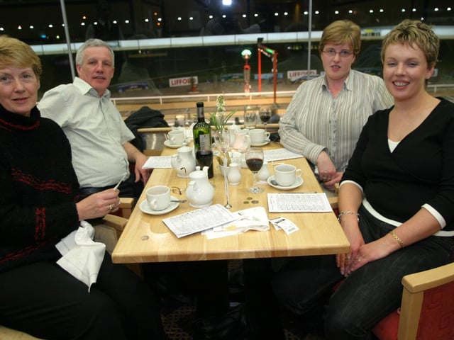 Derry and Donegal people enjoying a night at the Lifford Races in 2004.