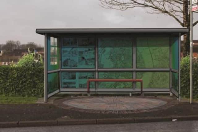 The Derry of the Past bus shelter at Heather Road.