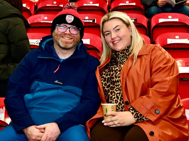 Derry City supporters spot our photographer.