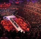 The ceremony comes from the Royal Albert Hall, where Clare Balding is acting as host and the audience includes His Majesty King Charles III and Queen Camilla as well as other members of the Royal Family
