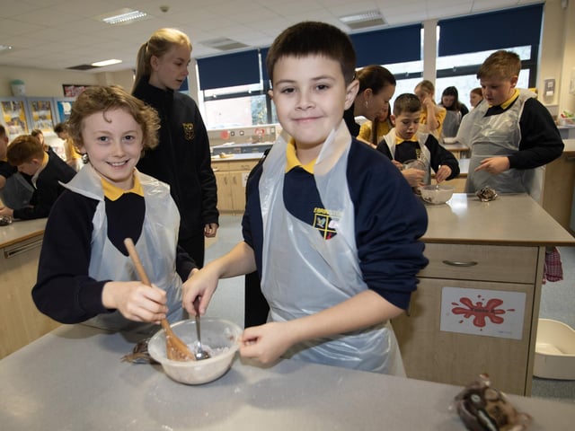 Ebrington PS P7 pupils sample some of their baking during Monday's Active Learning Day at Oakgrove Integrated College.