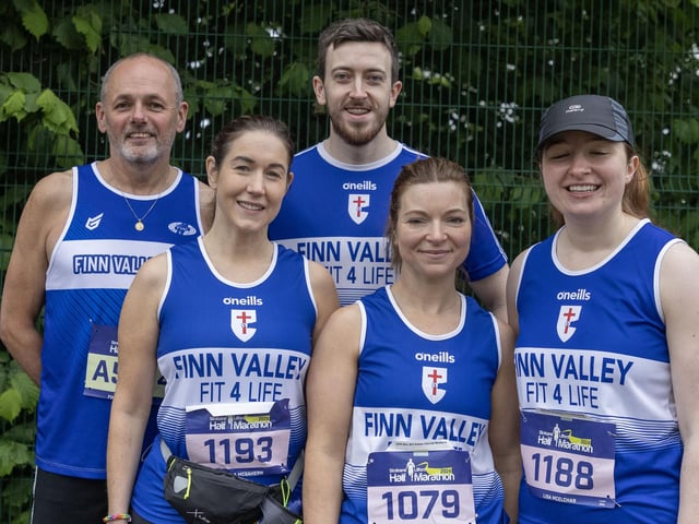 Some of the Finn valley runners at the Strabane Lifford Half Marathon. (Photo: North West Newspix)