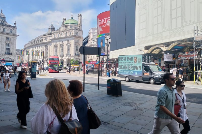 A billboard drawing attention to the Sean Brown campaign has been circulating in central London this week.