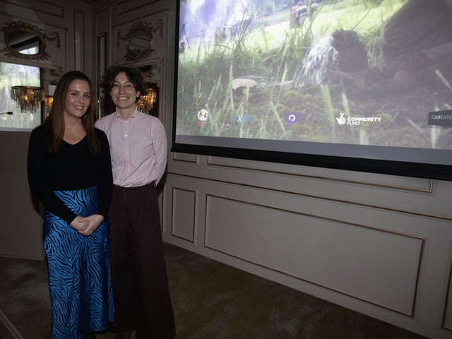 Christine McBride, Minding Mum Project Manager, Waterside Neighbourhood Partnership and Mara Cavalli pictured before the premier screening of 'Witches' by filmmaker Elizabeth Shankey at the Rafters Suite at the Ebrington Hotel on Thursday night last. (Photos: Jim McCafferty Photography) : .