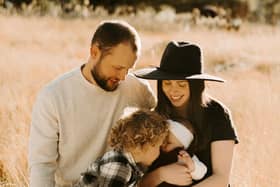 Jessica pictured with her family.